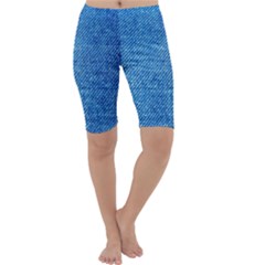 Jeans Blue  Cropped Leggings  by artworkshop