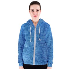 Jeans Blue  Women s Zipper Hoodie by artworkshop