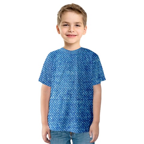 Jeans Blue  Kids  Sport Mesh Tee by artworkshop