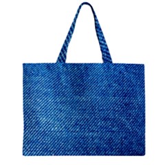 Jeans Blue  Zipper Mini Tote Bag by artworkshop