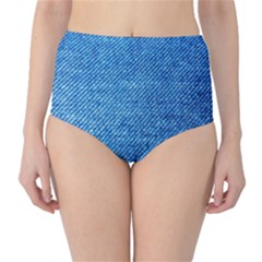 Jeans Blue  Classic High-waist Bikini Bottoms by artworkshop