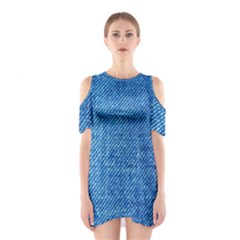 Jeans Blue  Shoulder Cutout One Piece Dress by artworkshop