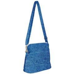 Jeans Blue  Zipper Messenger Bag by artworkshop