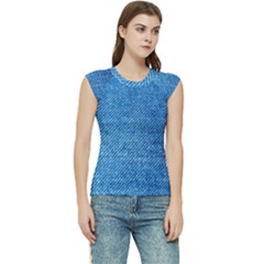 Jeans Blue  Women s Raglan Cap Sleeve Tee by artworkshop