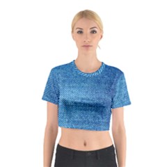 Jeans Blue  Cotton Crop Top by artworkshop