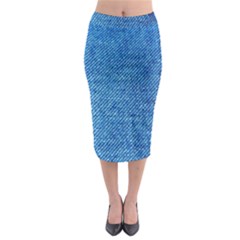 Jeans Blue  Midi Pencil Skirt by artworkshop