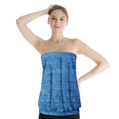 Jeans Blue  Strapless Top by artworkshop