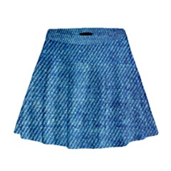 Jeans Blue  Mini Flare Skirt by artworkshop