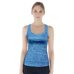 Jeans Blue  Racer Back Sports Top by artworkshop