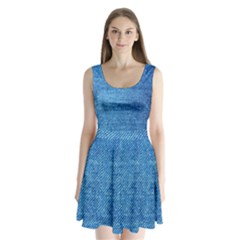 Jeans Blue  Split Back Mini Dress  by artworkshop