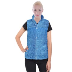 Jeans Blue  Women s Button Up Vest