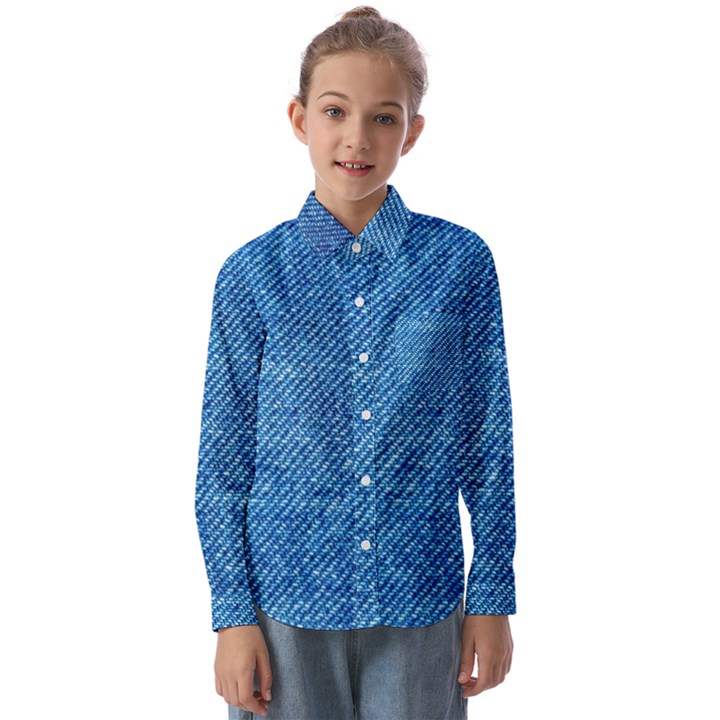 Jeans Blue  Kids  Long Sleeve Shirt