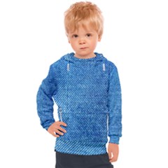 Jeans Blue  Kids  Hooded Pullover by artworkshop