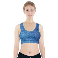 Jeans Blue  Sports Bra With Pocket by artworkshop