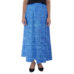 Jeans Blue  Flared Maxi Skirt by artworkshop