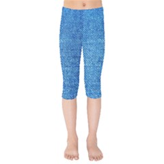 Jeans Blue  Kids  Capri Leggings  by artworkshop