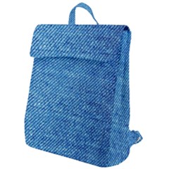 Jeans Blue  Flap Top Backpack by artworkshop