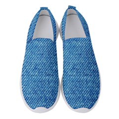 Jeans Blue  Women s Slip On Sneakers by artworkshop