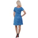 Jeans Blue  Cap Sleeve Velour Dress  View2