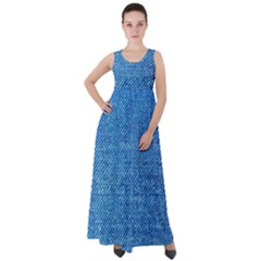 Jeans Blue  Empire Waist Velour Maxi Dress by artworkshop