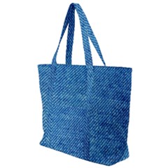 Jeans Blue  Zip Up Canvas Bag by artworkshop