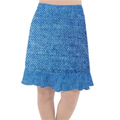 Jeans Blue  Fishtail Chiffon Skirt by artworkshop