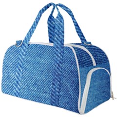 Jeans Blue  Burner Gym Duffel Bag by artworkshop