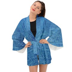 Jeans Blue  Long Sleeve Kimono by artworkshop