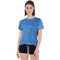 Jeans Blue  Open Back Sport Tee by artworkshop