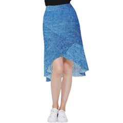 Jeans Blue  Frill Hi Low Chiffon Skirt by artworkshop