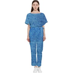 Jeans Blue  Batwing Lightweight Chiffon Jumpsuit by artworkshop