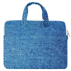 Jeans Blue  Macbook Pro 16  Double Pocket Laptop Bag  by artworkshop