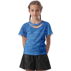 Jeans Blue  Kids  Front Cut Tee by artworkshop