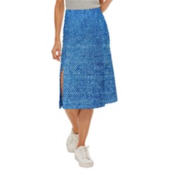 Jeans Blue  Midi Panel Skirt by artworkshop