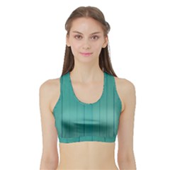 Green Surface  Sports Bra With Border by artworkshop