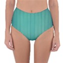 Green Surface  Reversible High-Waist Bikini Bottoms View1