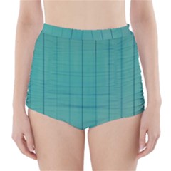 Green Surface  High-waisted Bikini Bottoms by artworkshop