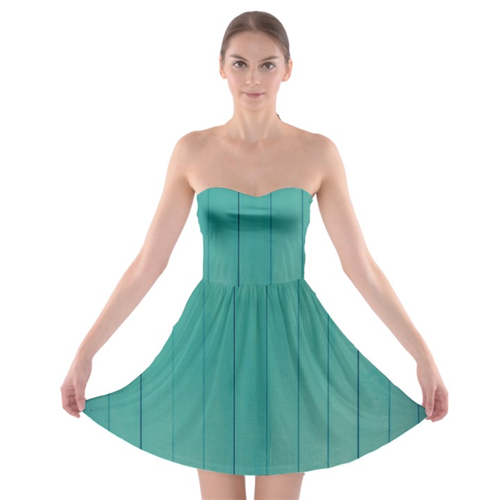 Green Surface  Strapless Bra Top Dress