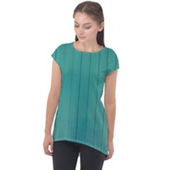 Green Surface  Cap Sleeve High Low Top by artworkshop