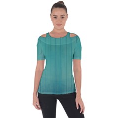 Green Surface  Shoulder Cut Out Short Sleeve Top by artworkshop