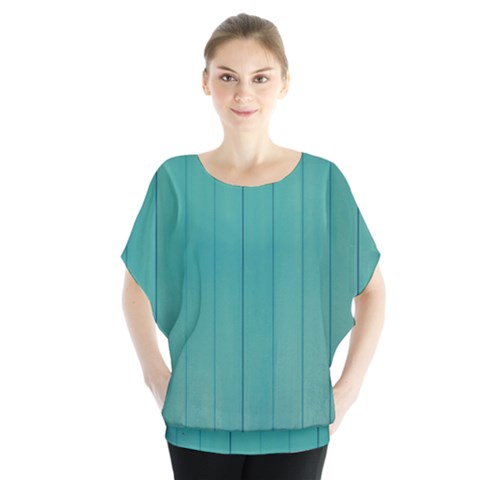 Green Surface  Batwing Chiffon Blouse by artworkshop