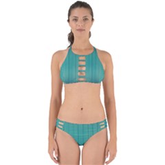 Green Surface  Perfectly Cut Out Bikini Set by artworkshop