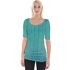 Green Surface  Wide Neckline Tee