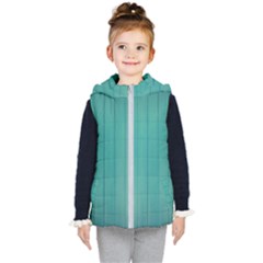 Green Surface  Kids  Hooded Puffer Vest by artworkshop