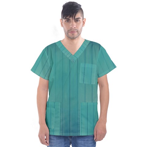 Green Surface  Men s V-neck Scrub Top by artworkshop