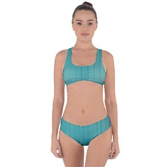 Green Surface  Criss Cross Bikini Set by artworkshop