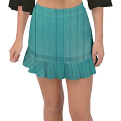 Green Surface  Fishtail Mini Chiffon Skirt