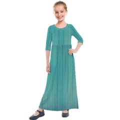 Green Surface  Kids  Quarter Sleeve Maxi Dress by artworkshop