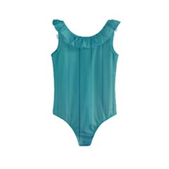 Green Surface  Kids  Frill Swimsuit by artworkshop