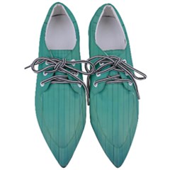 Green Surface  Pointed Oxford Shoes by artworkshop